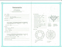 Tiffany & Co. Round Diamond 1.36 tcw Channel Set Band Engagement Ring Platinum