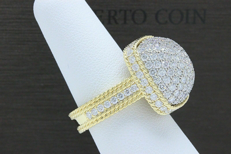 Roberto Coin Barocco Diamond Dome Ring 3.30 tcw 18k Yellow Gold $16,000 Retail