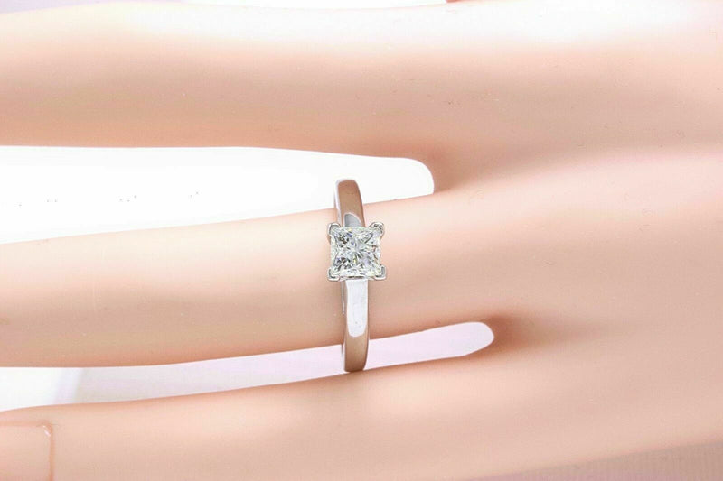 Leo Diamond Engagement Ring Princess 0.83 ct I SI1 14k White Gold $6,999 Retail