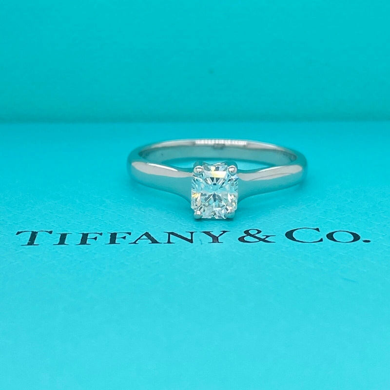 Tiffany & Co LUCIDA 0.58 cts F VS1 Solitaire Platinum Engagement Ring GIA