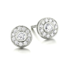 Tiffany & Co Circlet Diamond Platinum Earrings