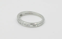 Tiffany & Co Platinum and Diamond Wedding Band Ring 2mm Size 6