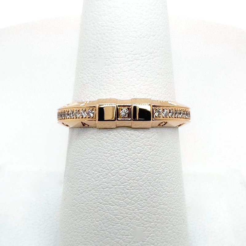 Omega Constellation Band Ring 18kt Yellow Gold and Diamonds 4.4 mm