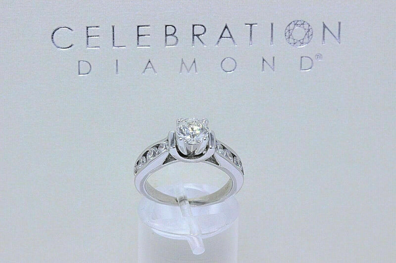 Celebration Round Diamond Engagement Ring 18k White Gold 1.46 cts $8,500 Retail