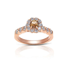 Crown of Light Fancy Dark Orangy Brown 2.40 tcw 18kt Rose Gold Engagement Ring