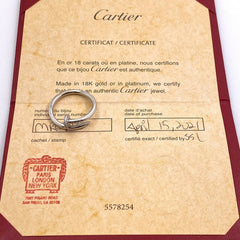 Cartier Juste un Clou Ring White Gold with After Market Diamonds COA