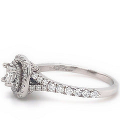 Neil Lane Double Halo Princess Diamond 1 tcw Engagement Ring 14kt White Gold