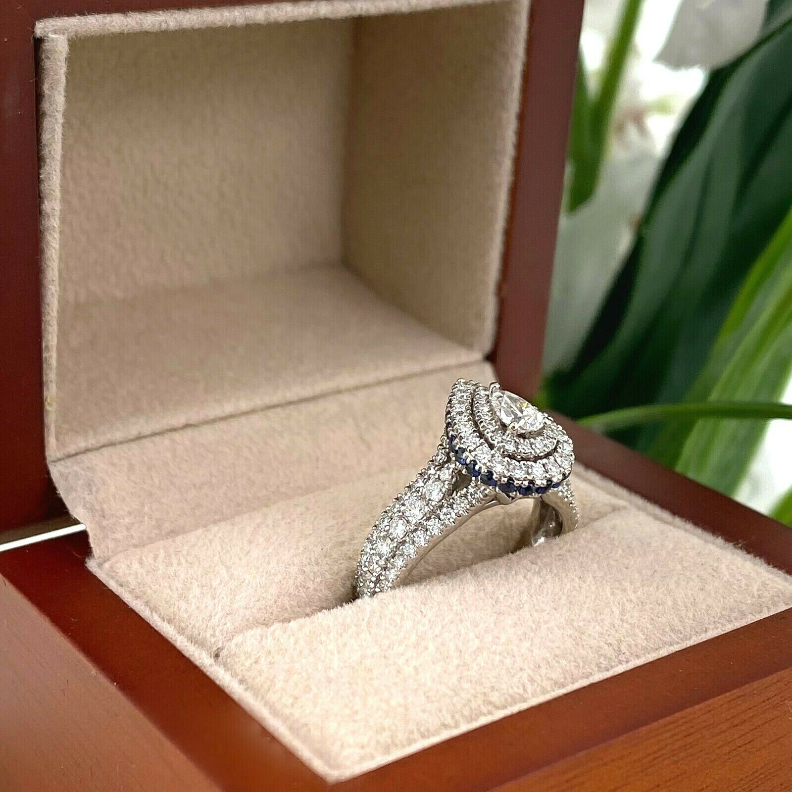 Vera Wang Love Collection 7/8 tcw Princess Diamond Double Frame Engagement  Ring | eBay