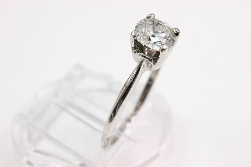 Diamond Engagement Ring Round 1.07 cts 14k White Gold Retail $6,000