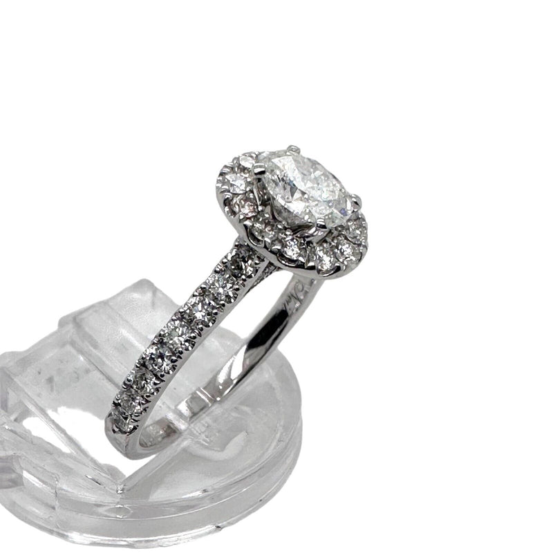 Neil Lane Oval Diamond Premier Halo Engagement Ring 1 3/8 tcw  14kt White Gold