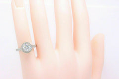 Leo Halo Diamond Engagement Ring Rounds 1.62 tcw 14k White Gold $20,000 Retail