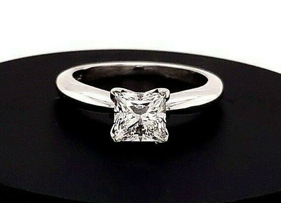 Princess Cut Diamond 1.03 Carat J SI2 GIA Solitaire Engagement Ring