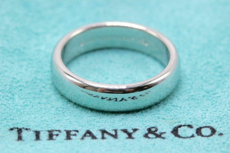 Tiffany & Co Lucida Platinum Wedding Ring Band 4.5mm $1,775 Retail