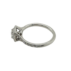 Tiffany & Co Soleste Double Row Cushion Diamond 0.54 tcw Engagement Ring Plat