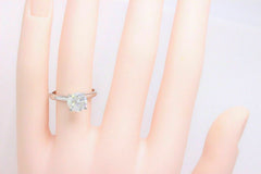 Leo Diamond Engagement Ring Round 1.97cts H SI1 14k White Gold Retail $36,000