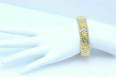 Bvlgari Parentesi Cuff Bracelet in 18k White & SS 15mm wide $15k Value