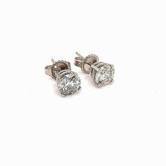 Salt & Pepper 2.07 Carat Diamond Stud Earrings