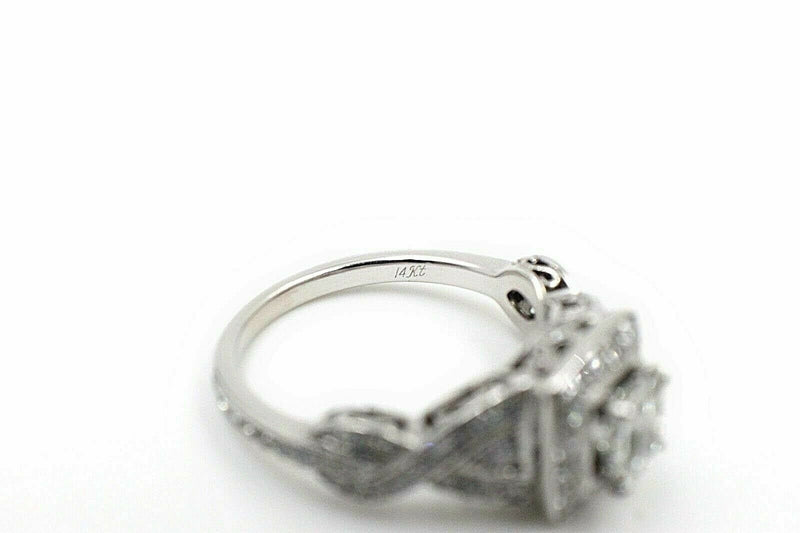 Neil Lane Diamond Engagement Ring Princess 1.38 tcw 14k White Gold $5,600 Retail