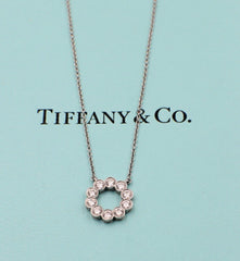 Tiffany & Co. Jazz Round 0.90 Carat Diamond and Platinum Circle Pendant Necklace