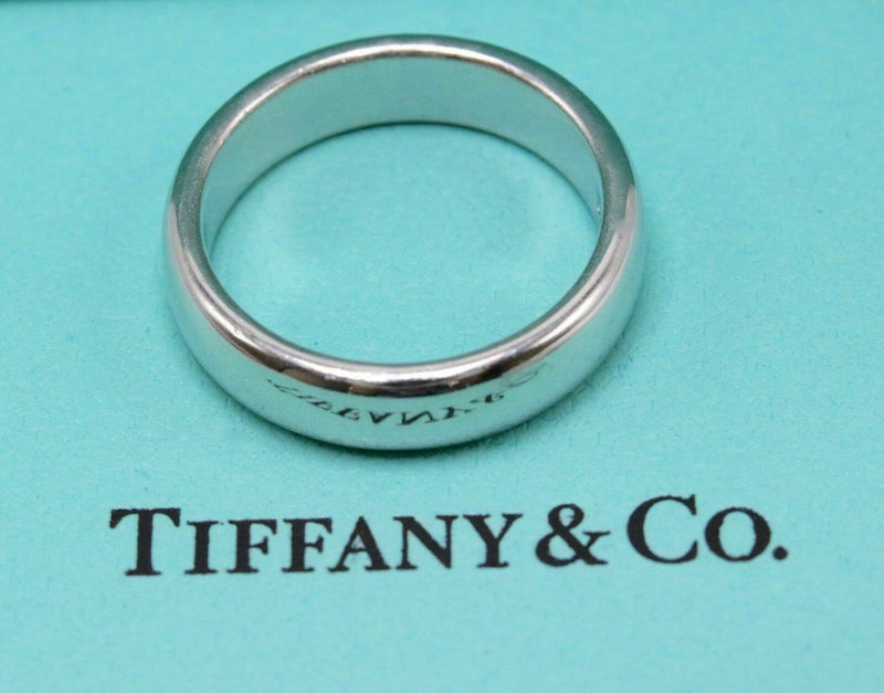 Tiffany & Co Lucida Platinum Wedding Ring Band 4.5mm $1,775 Retail