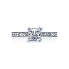 TACORI Sculpted Crescent 18kt White Gold Semi Mount Engagement Ring