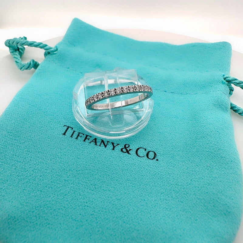 Tiffany & Co NOVO Full Circle Diamond Wedding Band Ring Platinum