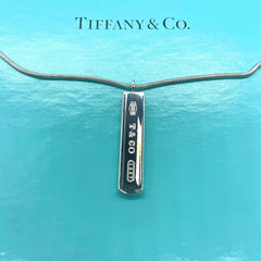 Tiffany & Co. 1837 Bar Pendant Necklace Sterling Silver