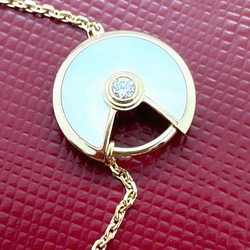 CARTIER Amulette de Cartier Mother 0f Pearl & Diamond XS Bracelet in 18kt YG
