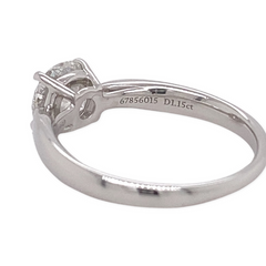 Tiffany & Co Harmony Round Diamond 1.15 cts H VS2 Engagement Ring Plat EX EX EX