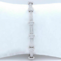 PHILIPPE CHARRIOL 18k White Gold Pave Diamond Bracelet 1.00 tcw