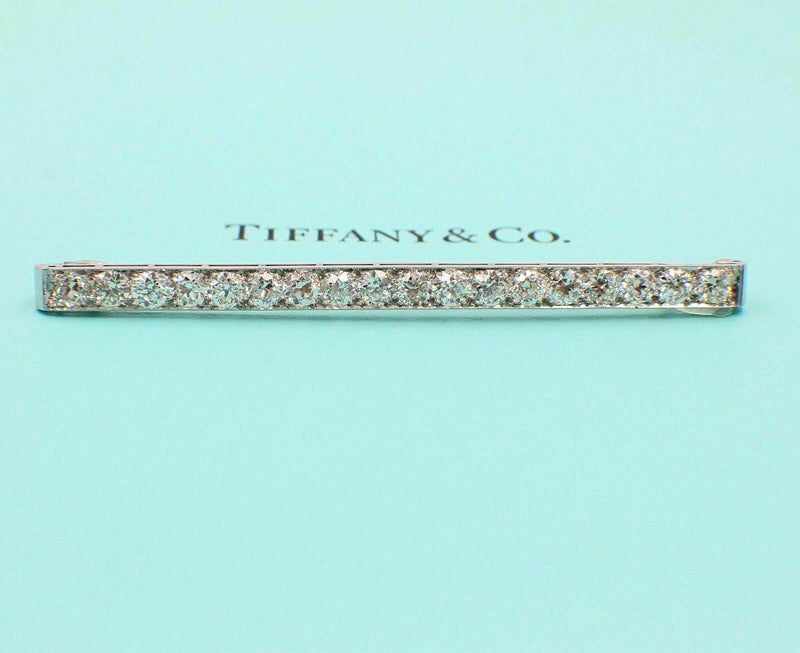 Tiffany & Co Vintage Diamond and Platinum Pin Brooch Old European Cuts 4.60 tcw