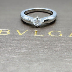 BVLGARI Dedicata A Venezia Torcello Round Diamond 0.30 tcw Engagement Ring Plat