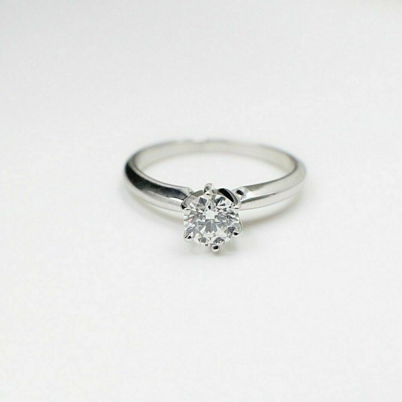 Hearts on Fire Diamond Engagement Ring 0.37cts G SI1 Round 14k White Gold