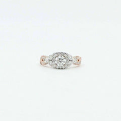 Neil Lane Diamond Engagement Ring 1 5/8 TCW 14k Rose & White Gold
