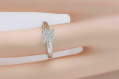 Leo Diamond Engagement Ring Princess 1.01 ct D VS1 14k White Gold $14,000 Retail