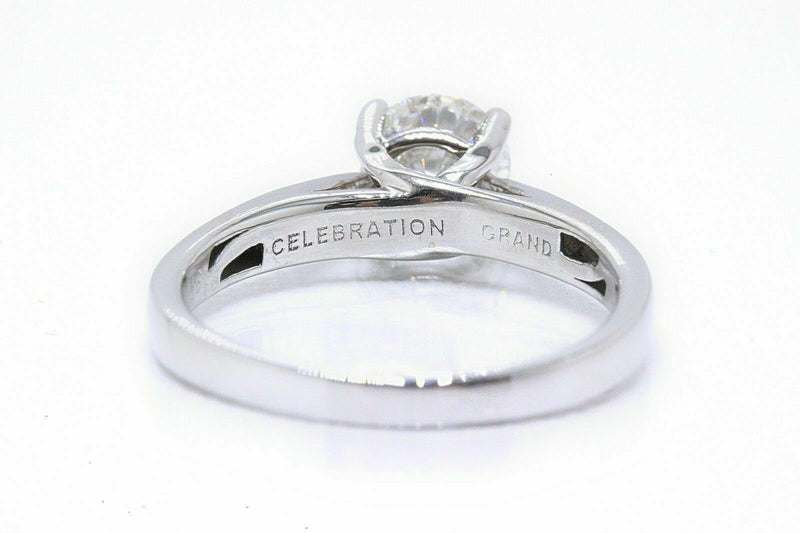 Grand Celebration Diamond Engagement Ring Round 1.04 ct 14k White Gold $7,995