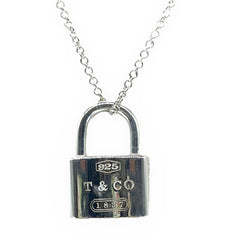 Tiffany & Co. 1837 Lock Pendant Necklace Sterling Silver