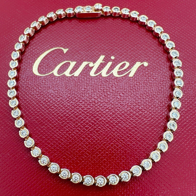 CARTIER C De Cartier Diamond Tennis Bracelet 18kt Rose Gold 1.56 tcw
