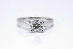 Grand Celebration Diamond Engagement Ring Round 1.04 ct 14k White Gold $7,995
