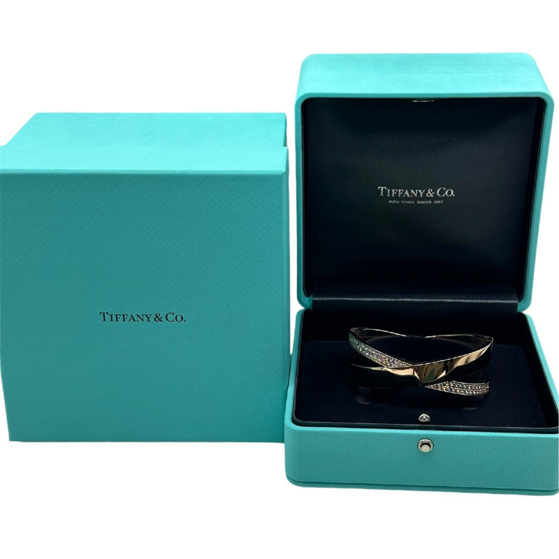 Tiffany & Co. Atlas Wide X 2.27 tcw Diamond Bangle Bracelet 18kt Rose Gold