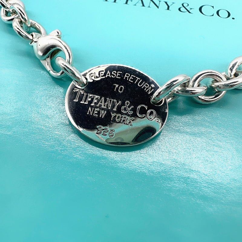Tiffany Return to Tiffany Oval Tag Necklace Sterling Silver