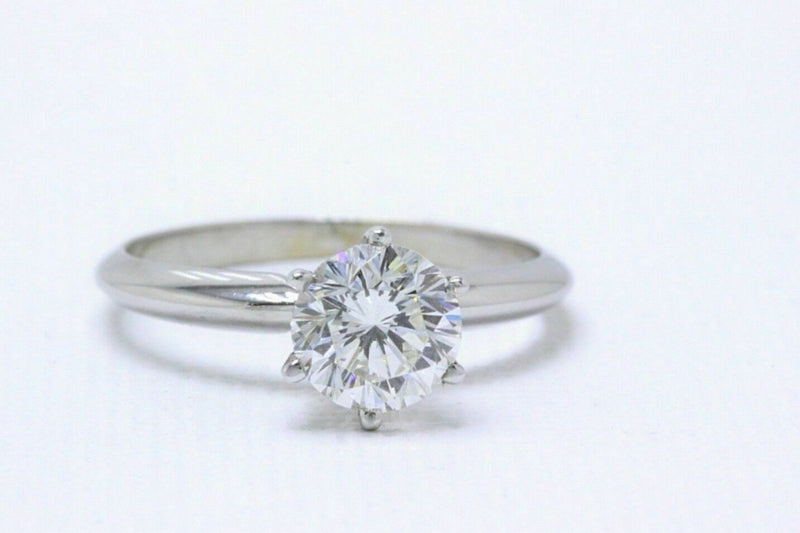 Leo Diamond Engagement Ring Round 1.05 ct H SI1 14k White Gold $11,000 Retail