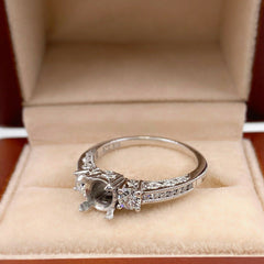 Tacori Semi Mount Engagement Ring Channel Set Diamonds HT2326 18kt White Gold