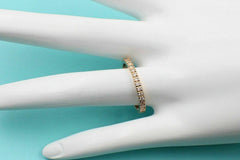 Tiffany & Co Novo 2 MM Diamond Half Circle Band Ring 18k Rose Gold