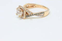 Le Vian Cushion Diamond Engagement Ring 14k Rose Gold 1.83 ct $15,000 Retail