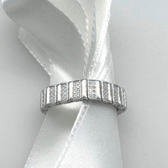 Omega Constellation Band Ring 18kt White Gold and Diamonds 6 mm